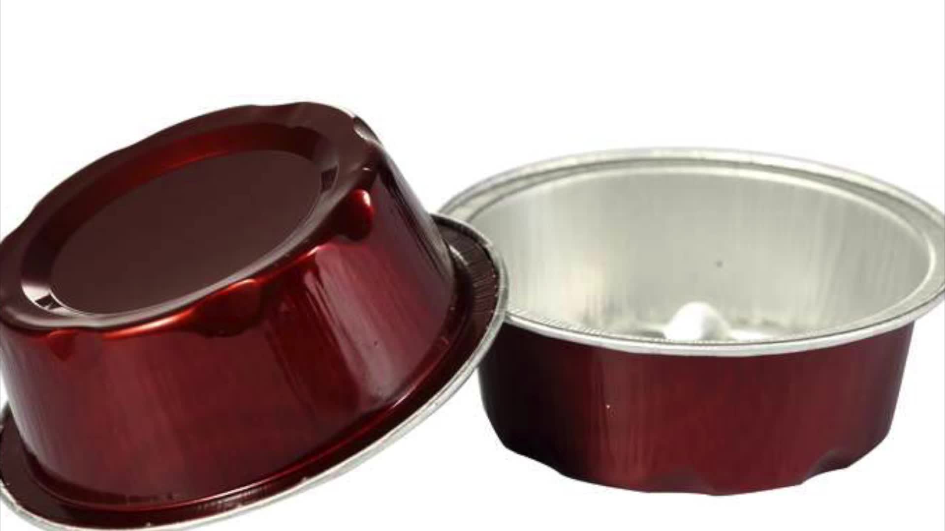 Small Round 50ml 1.7oz Coloured Aluminum Foil Cup With Transparent Lips