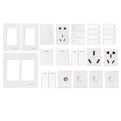 国际电工120型雅白开关插座面板