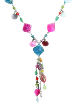 素元包邮长款毛衣链女贝壳夸张