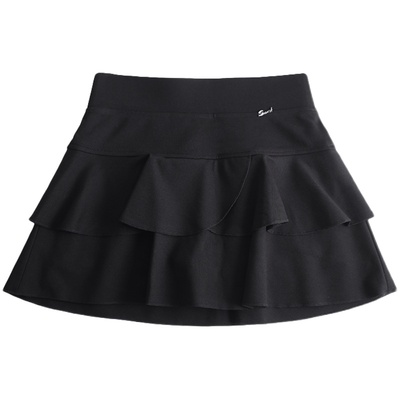 黑色小短裙女搭卫衣蛋糕裙子半裙