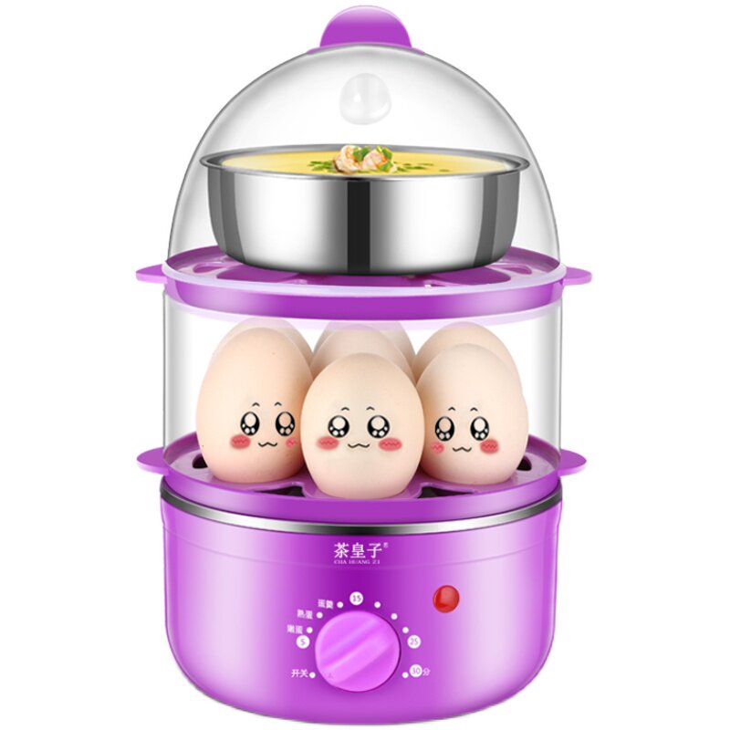 定时煮蛋器自动断电蒸蛋器小1人蒸鸡蛋神器早餐机双层多功能家用