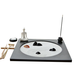 客厅桌面瑜伽书房冥想微景观枯山水禅意沙盘日式SPA会所装饰摆件