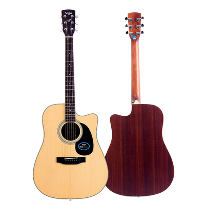 萨伽单板缺角民谣吉他