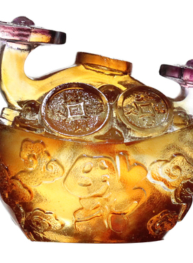 如意琉璃元宝居家风水乔迁礼物