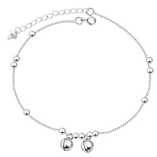 薇拉蒂S925纯银脚链女2025新款潮铃铛腿环性感宫铃足链夏天