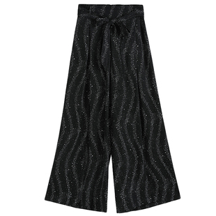 燊杰泰国海边度假沙滩裤女阔腿裤高腰开叉长裤女子夏装夏沙滩裙裤