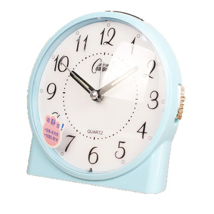 康巴丝闹钟带亮灯音乐石英钟表儿童学生闹钟卧室座钟普通静音包邮