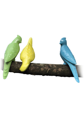 创意陶瓷鹦鹉桌面摆件