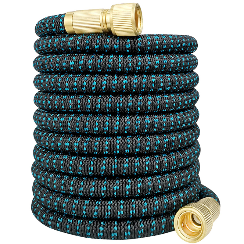 加厚乳胶浇花洗车伸缩水管高压防爆防冻软管纯铜四分快速接头家用