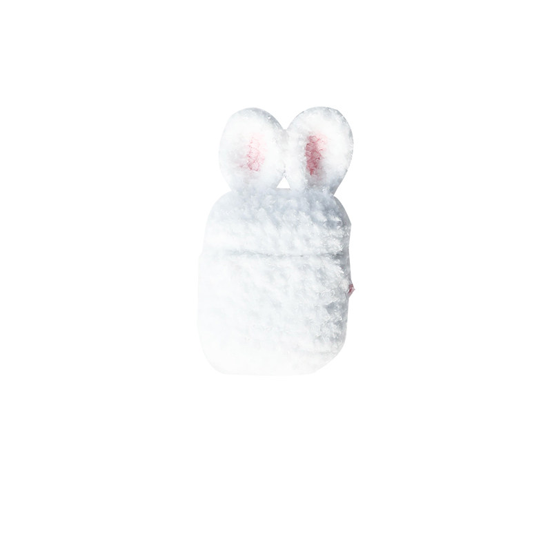 韩国INS可爱小白兔airpods1/2代pro2毛线针织保护套适用苹果蓝牙无线耳机套手工编织