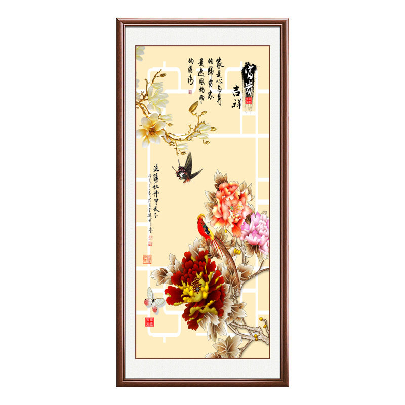 新中式风入户玄关走廊过道装饰画