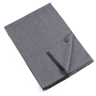 老年人仿羊绒纯色围巾冬季中老年男士围脖老人围巾男冬天爷爷保暖