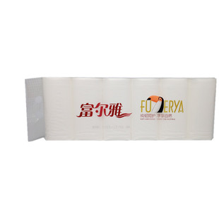 富尔雅纯木浆卫生纸家用五层实心长卷母婴纸巾面巾厕纸2提2800克