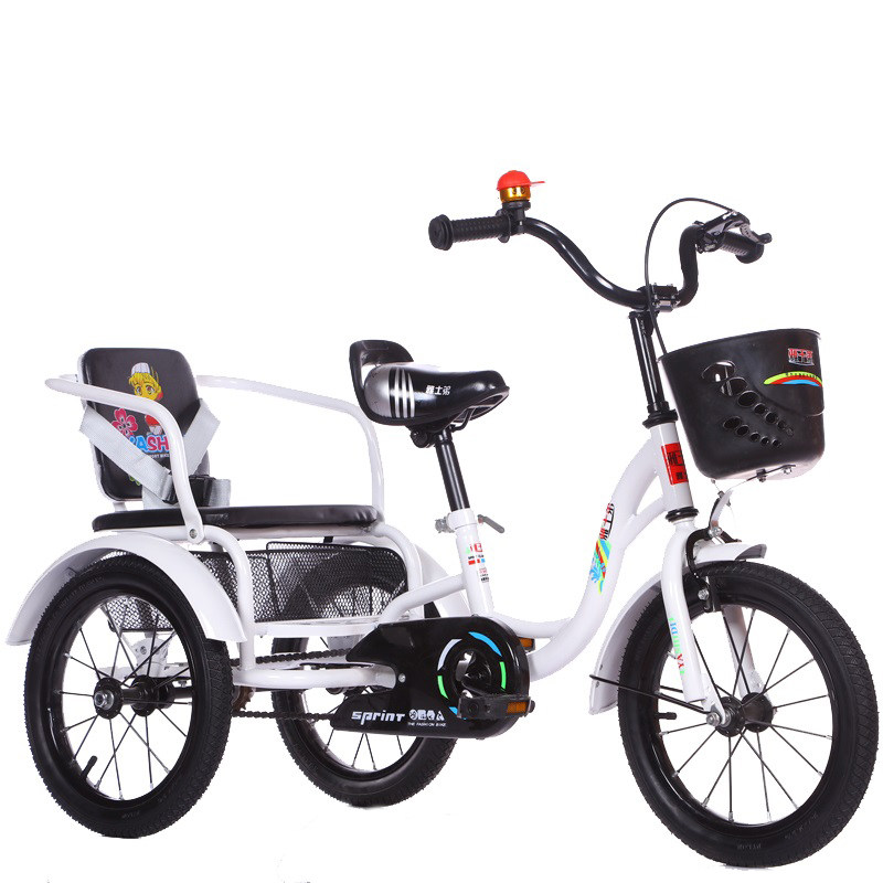 雅士弟脚踏车6岁儿童三轮车带斗