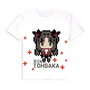 尚萌 fate stay night远坂凛尼禄像素T恤 动漫周边二次元短袖衣服