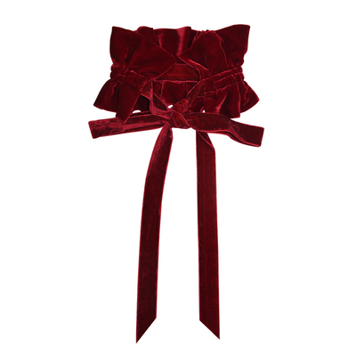 gleerainbow暗红双面系带假领