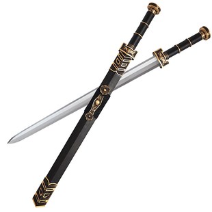 如意汉剑手工花纹钢古风短剑武术宝剑镇宅道具刀剑摆件礼物未开刃