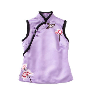 原创中式女装原创复古修身气质古典冬季夹棉小袄马甲跑量店长推荐