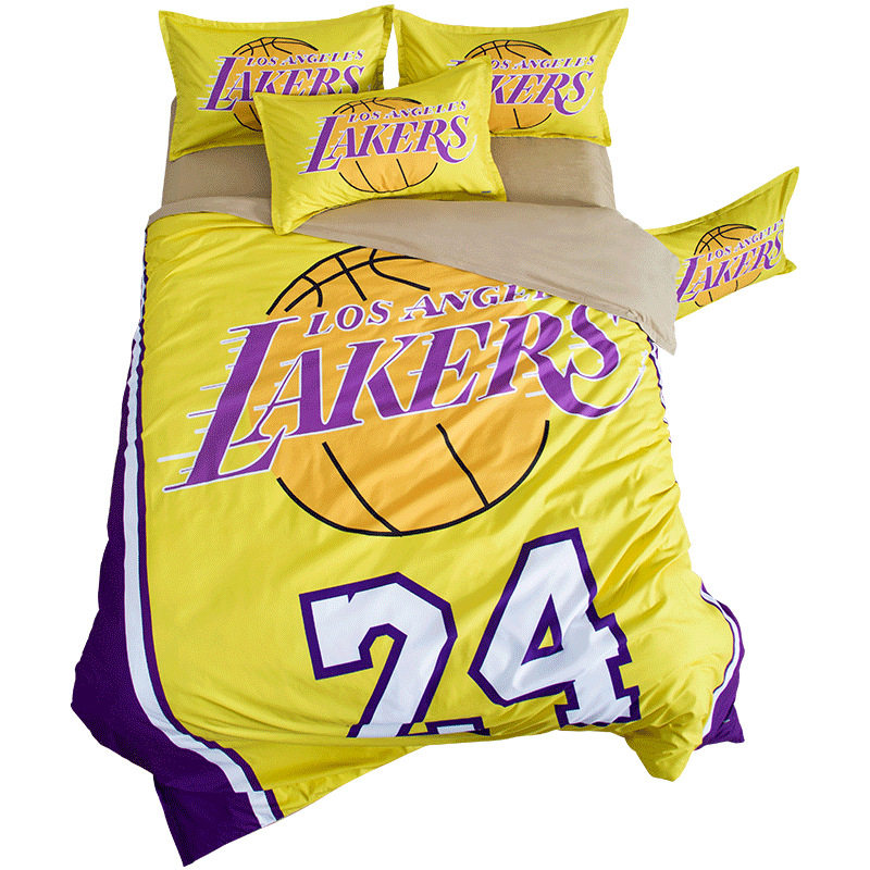 北欧篮球主题NBA湖人队单人枕套