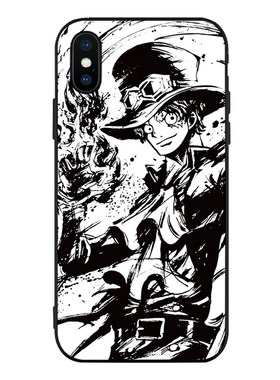 海贼王动漫白胡子萨博6s适用x手机壳8plus磨砂iphone11软壳7挂绳6
