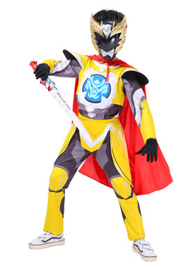 男童动漫神兽金刚套装演出服
