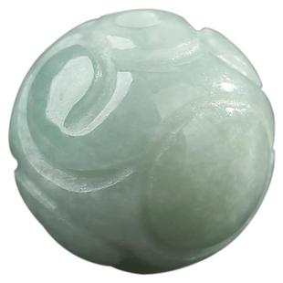 天然真翡翠散珠玉珠子飘绿圆珠手工diy手串手链冰种玉石串珠配件