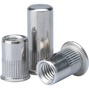 304不锈钢拉铆螺母圆平头拉母铝六角盲孔铆接螺帽3M4M5M6M8M10M12