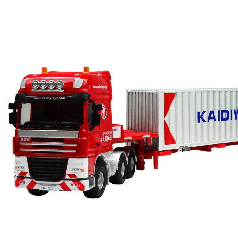 凯迪威儿童合金车模型卡车大货车运输车集装箱工程车货柜车玩具男