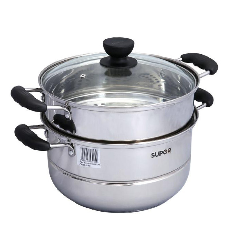 苏泊尔304不锈钢复底双层蒸锅28CM/26CM电磁炉通用SZ28B5/SZ30B5