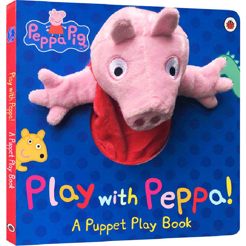 粉红猪小妹 大型手偶纸板书 英文原版Peppa Pig: Play with Peppa Hand Puppet Book手偶小剧场+好习惯养成书小猪佩奇佩佩猪