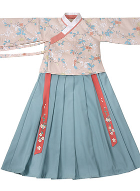 仙糖加绒保暖儿女两片式齐腰汉服