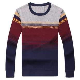 中年长袖t恤男纯棉针织衫带领春秋款宽松爸爸装薄款秋衣外穿体恤