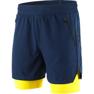 运动短裤男夏季速干透气薄款宽松带内衬双层防走光健身训练跑步裤