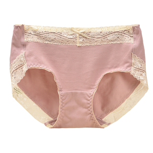 3条装加肥加大特大码内裤女胖mm200斤中腰无痕蕾丝边三角裤纯棉夏