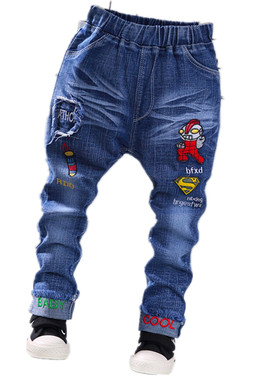 春秋款弹力男童牛仔裤长裤