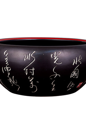 490景德镇陶瓷鱼缸摆件荷花盆