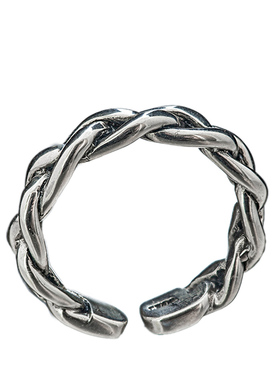 925纯银欧美麻花戒指复古男女