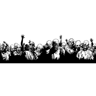 美剧行尸走肉贴画The Walking Dead人物大群丧尸贴纸弩哥墙贴自粘