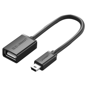绿联mini迷你usb otg转接头数据线车载导航mp3/4移动硬盘U盘优盘读卡器汽车音响通用T型接口转换器充电连接线