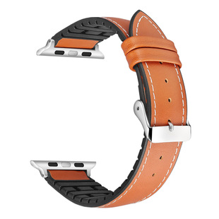 星图10代apple watch苹果手表带真皮iwatch1234567s8男女46/42/40/44mm运动防汗防水se硅胶腕带41/45ultra49