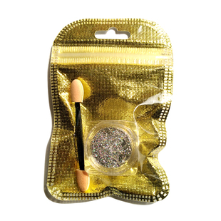 美甲镭射金魔镜粉 闪粉金色幻彩镭射变色龙粉孔雀粉粗片装0.2g