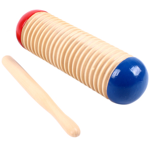 早教奥尔夫乐器 儿童玩具 双响筒直筒蛙蛙鸣筒 小号刮沙筒