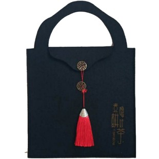 茶叶包装袋200克茶饼袋普洱茶357克七子单饼手提流苏布袋白茶礼袋