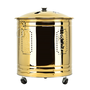 不锈钢烧金桶烧纸钱桶双层内胆元宝炉焚化桶烧经桶化宝桶佛具金桶