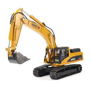 汇纳合金挖掘机模型大号仿真挖土机卡特比勒320D全金属工程车玩具