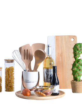 大理石拼接厨房样板间装饰品