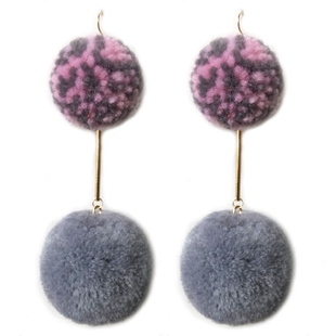 毛线大毛球球耳环毛绒耳坠长款可爱夸张吊坠韩国港风气质冬个性女