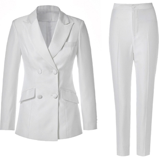 整形医院前台口腔牙科白色职业套装女秋冬爱尚臣咨询师顾问工作服