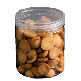 食品级蔓越莓曲奇饼干罐包装盒透明PET雪花酥慕斯带盖密封桶奶枣