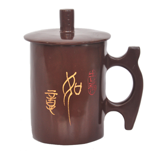 木鱼石吉祥如意杯，木鱼石茶杯山东鸣泉泰山木鱼石杯水杯济南特产
